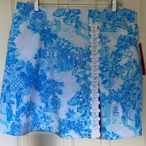 NWT Lilly Pulitzer Toile Me About It Skort